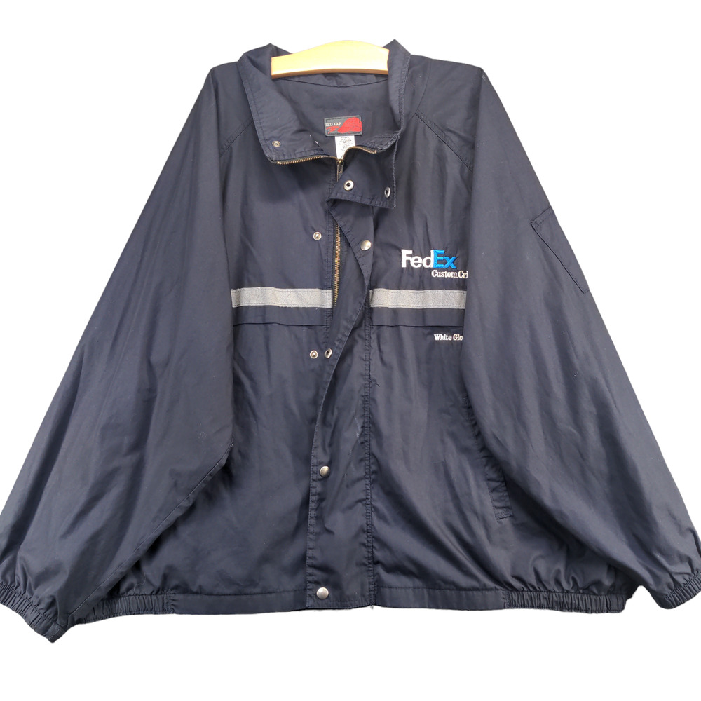 Red Kap Men's FedEx White Glove Services Uniform Jacket Blue Size XXL